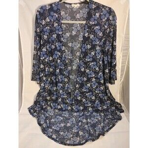 Emi and Joe Kimono Wrap Medium Blue Floral